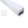 10 x 1m SETS / LOT AL6063 Office Lighting LED-kanal och nyutvecklad kvadrat LED ALU Extrusion för suspension eller hängande ljus