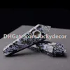 Superbe qualité fabriquée à la main flocon de neige obsidienne guérison spirituelle pierre tuyau naturel obsidienne quartz pierre précieuse pointe tabac pipe cadeau spécial