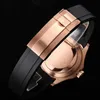 Relógios de pulso de alta qualidade de luxo 40mm 116655 18K ouro rosa safira bandas de borracha pulseira automática mecânica mens assista relógios