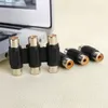 Triple 3-poorts vrouwelijk naar vrouwelijk RCA AV Audio Video F/F Jack Connector Koppeling Adapter Extender