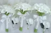 Düğün Gelin Nedime Buket Simülasyonu PU Calla Düğün Buket Basit Holding Çiçekler4171476