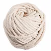 Nuovo cordoncino in cotone naturale 6mm x 30m corda macramè beige intrecciato cordoncino artigianale artigianale per gioielli fatti a mano fai-da-te