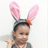 Girls Rabbit Ears Carrot Headband Cute Hair Band Kids Children Styling Accessory Stage Performance Party Supply