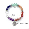 Natürliche Stein Armbänder 7 Reiki Chakra Healing Balance Perlen Armband Für Frauen Baum Armband Stretch Yoga Schmuck