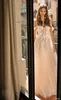 Muse By Berta 2019 A Line Abiti da sposa con spalle scoperte in pizzo con paillettes Sweep Train Abiti da sposa Beach Boho Plus Size Robe De Mari￩e