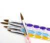خمسة الحجم عالية الجودة المهنية الاكريليك السائل لمسمار الفن القلم فرشاة uv gel nail الاكريليك مسحوق 5 قطعة / الوحدة