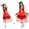 Ropa para niños Niñas Bonita mariquita Ropa de juego de hadas Vestido de princesa Vestidos para niñas Disfraces de Halloween Disfraces para el día de los niños Cosplay