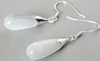 100% tout neuf de haute qualité Fashion PictureNew Pair White Drop Opal 925 Boucles d'oreilles en argent sterling