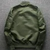 Jaqueta de voo primavera outono moda masculina casaco fino gordo bombardeiro verde militar 6XL