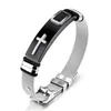 Braceletes de relógios de aço de titânio para homens Atacado Crucifixo Bangle Hot vendendo pulseiras masculinas com preço de fábrica