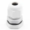 10pcs Cable Glands Suyep PG9 Black White Waterproof Adjustable Nylon Connectors Joints With Gaskets 4-8mm For Electrical Appliances