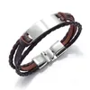 Gagafeel 4 colori Braggletti di incisione personalizzata per uomini Punk Multilayer Bracciale in acciaio inossidabile in pelle Special Regalo per maschio261798136