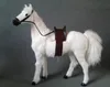 Simulação animal guerra cavalo brinquedo boneca animais artesanais animais donecos de cavalo realista peles home hotel ornamentos decoração 36x34cm dy80035