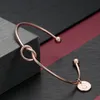 10pc/set Fashion Initial Letter Knot Bangle Bracelet for Women Girl Silver/ Gold/ Rose Gold Color Letter Bangle