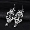 Nouvelle arrivée de luxe en argent boucles d'oreilles de mariée de haute qualité strass diamant bijoux de mariage soirée cadeau décoration accessoire7768341