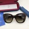 Роскошь 0327S Exquusite Butterfly Sunglasses 52-20-140 Женский градиент-градиент анти-UV400 кошачьих глаз Goggles Goggles