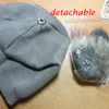 Donna inverno lana lavorata a maglia cappelli pompon beanie naturale pelliccia di volpe pompon cappello tinta unita cappello causale berretto D18110102