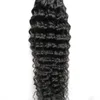 10 "-26" Curly Micro Loop Hair Extensions Virgin Micro Ring Hair Extensions 100g Deep Curly Micro Loop Human Hair Extensions