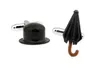 Nuevo manguito de moda Botón para hombres Pintura negra Chaplin Hatumbrella Estilo Men Button Botón entero Garflinks abotoña2501