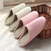 Warm Soft Indoor Floor Slippers Women/Men Shoes Striped Cloth Bottom Winter Warm Home Shoes Universal Couple Lovers Plush Home