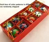 Handmade cloisonne filigrana árvore de natal decoração DIY acessórios artesanato enrolamento ornamento chinês artesanato tradicional 10 pçs / lote