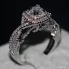 choucong Valuable Jewelry Genuine 1ct Diamond 925 Sterling Silver Women Engagement Wedding Band Ring