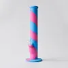 Silicone Water Pipe Glass Bong Dab Rig with 14.4mm Joint 14.4inches Silicone bong Oil Rigs DHL Free