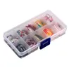 100 stks 10 willekeurige kleur Franse valse nagel acryl gel nagel kunst tips half met box salon 1 set kit