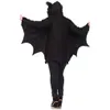 Batwoman Vrouwen Bat Kostuum Dier Cosplay Faux Pur Ear Cloak Romper met Rits Halloween Vampire Demon Masquerade Party