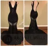 Hot Sell Bourgogne Prom Dresses Mermaid V Neck Sexig öppen baksida paljett Endast Evening Glows Custom Made