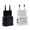 5V 2A EU/US Plug Dual USB 2 Port Mobile Phone Travel Home Wall Charger Adapter 2A/1A For Samsung iPhone LG HTC Sony White Black