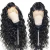 Curly 134 Lace Front Human Wig For Black Women Girls Virgin Brazilian Malaysian Preplucked Baby Hair bleached knots4863866