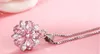 S925 Pure Silver Necklace Female Sydkorean Literary Powder Cherry Blossom Kort stycke CLAVICLE Sterling Silver Pendant Chai8266508