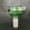 5PCS Tjock trumpetstil Glasskålar 14mm 18mm Manlig fog för Bong Vattenrör Glasolja Rigg Bongs Rökning Accessorise