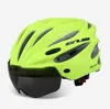 Casco da bicicletta da uomo in 5 colori con 2 lenti per mountain bike da esterno Casco da ciclismo da donna modellato integralmente con vetro K80 Plus.