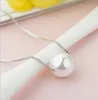 Simple Mother Pearl Pendant Necklace with Real 925 Sterling Silver Box Chain Elegant Jewelry for Womens Girls214f