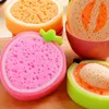 Fruit Shape Microfiber Sponge Scouring Pad Cleaning Cloth Dish Washing Remove Stains Sponge Kitchen Organizer Tools