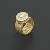 Herren Hip Hop Ring Schmuck Gold Silber Iced Out Kristall Edelstein Diamant Ringe für Männer6136517