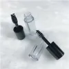 Flacone vuoto per mascara da 0,8 ml, fiala di crema per ciglia/flacone di liquido, contenitore cosmetico campione con tappo nero interno a prova di perdite