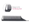 Brainbow 2st Fine-Tooth Hair Comb Metal Pin Anti-static Carbon Hair Brush Professional Pro Salong Frisör Styling Verktyg