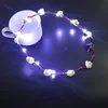 LED Beadblege Light Up Garland Flowers Crown متعدد الوظائف الزهري الزهور الزهور الزهور للنساء