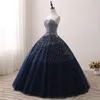 2021 Stock Real Photo Quinceanera Klänningar Beaded Lace Up Sweet 16 Dress i 15 år Debutante Prom Party Gown QC1125