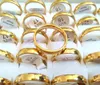 Dedo 50pcs ouro 4 milímetros de casamento anéis de noivado Homens Mulheres inoxidável 316L simples banda de aço anéis de alta qualidade Comfort-fit amantes casais anel