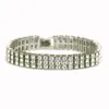 Alta qualidade hip hop homens jóias 18k banhado a ouro gelado bling cristal pulseira preto masculino diamante pulseira pulseira262d