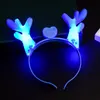 Светодиодные рога освещают повязку, вспыхивая палочки для волос на рождественскую вечеринку Halloween Cosplay Prop Lightmiting Рождественский олень