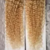 200g Malaysiska Kinky Curly Hair 100% Human Hair Buntar 2PCs Non-Remy Hair Extension 613 Blek blond kan köpa 3 eller 4 buntar