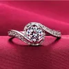 Bijoux fantaisie, jolis bijoux pour femmes, pierre en Zircon Cz 5A, croix en argent Sterling 925, bague de mariage, Sz 5-10, livraison gratuite