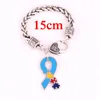 Klassiska smycken unisex charm armband band båge form autism stil vacker emaljmönster tre längd kedja zinklegering dropshipping