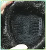 Echthaar-Pferdeschwanz-Haarteile zum Anklipsen, kurzes, hohes Afro-Kinky-Curly-Echthaar, 140 g, Kordelzug-Pferdeschwanz-Haarverlängerung für schwarze Frauen