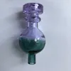 Evan海岸Quartz Banger Nails Dabber Bongs DabオイルリグのためのOD 25mmの色の炭水化物の帽子のボールドーム